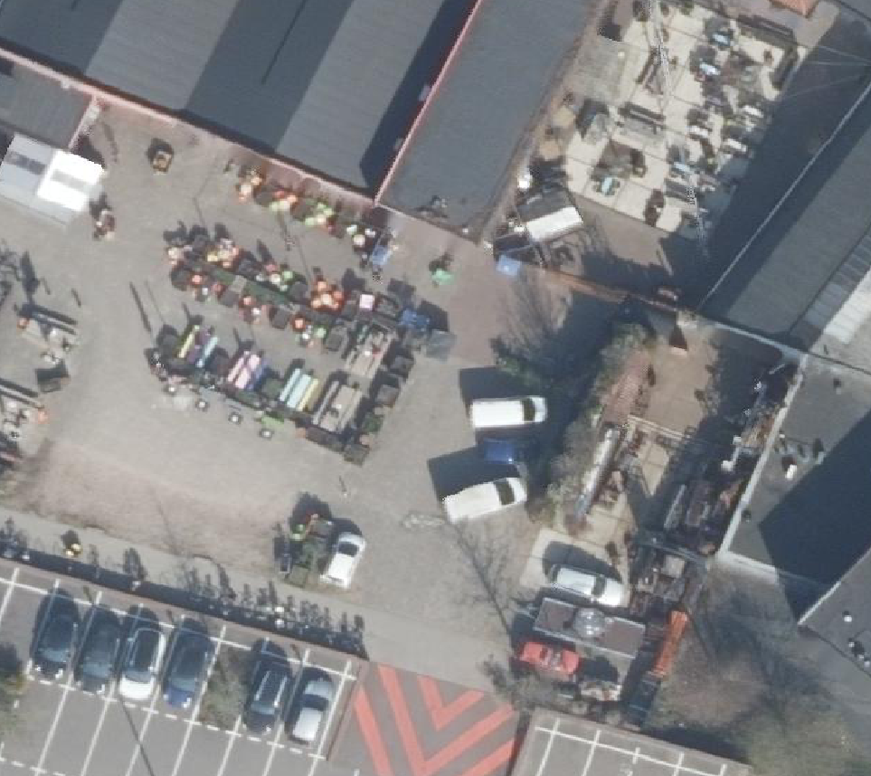 True ortho Luchtfoto op daksegment
