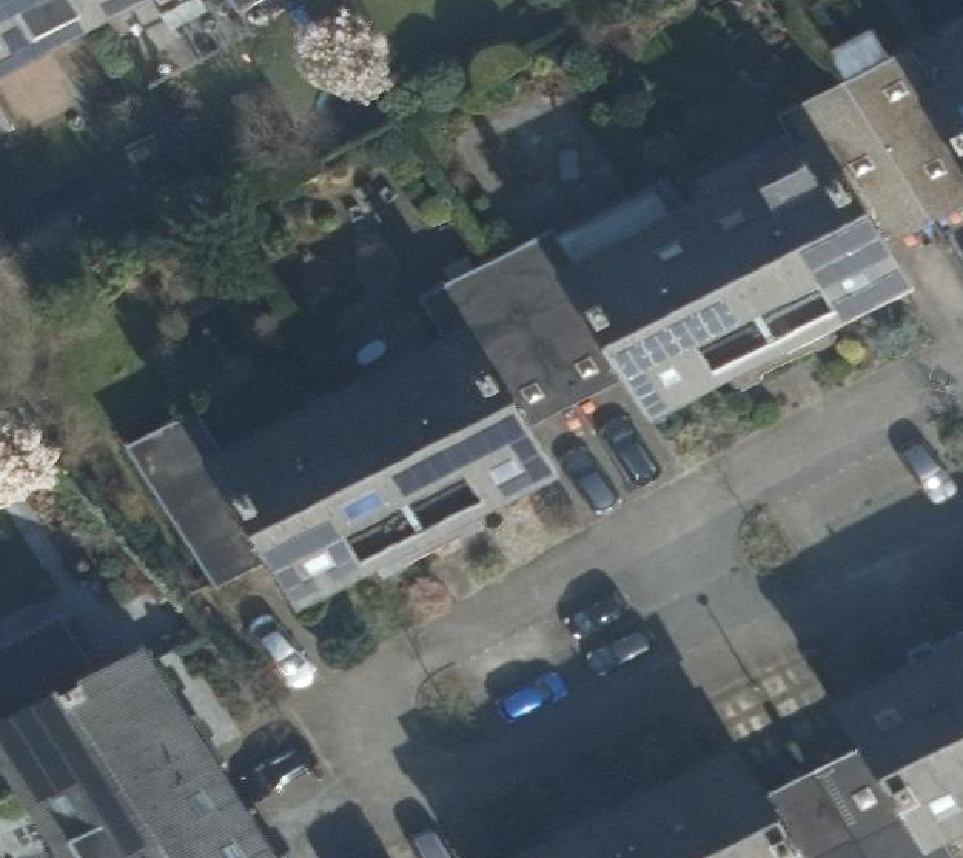 True ortho Luchtfoto op daksegment