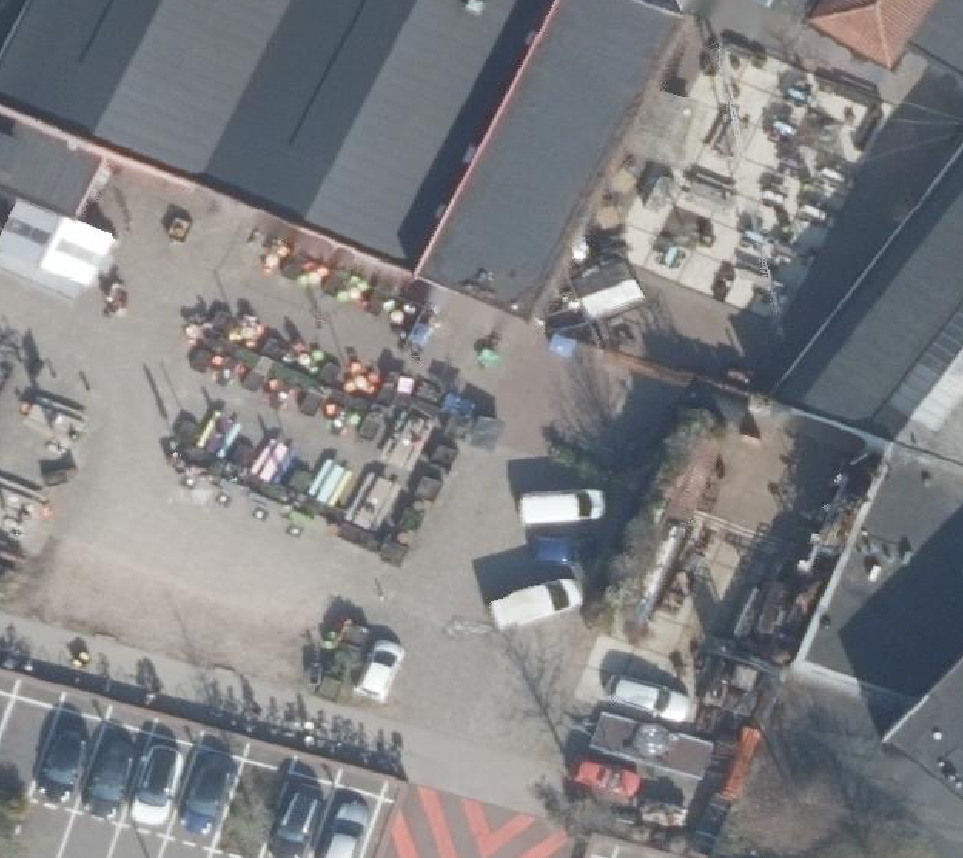 True ortho Luchtfoto op daksegment