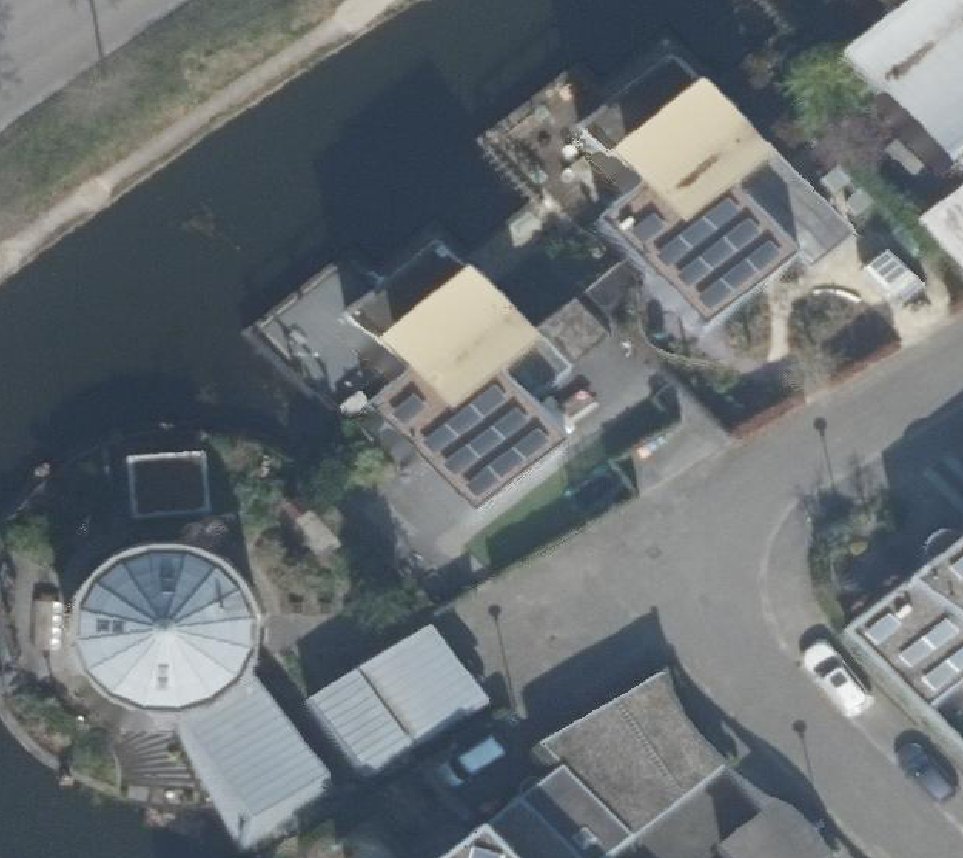 True ortho Luchtfoto op daksegment