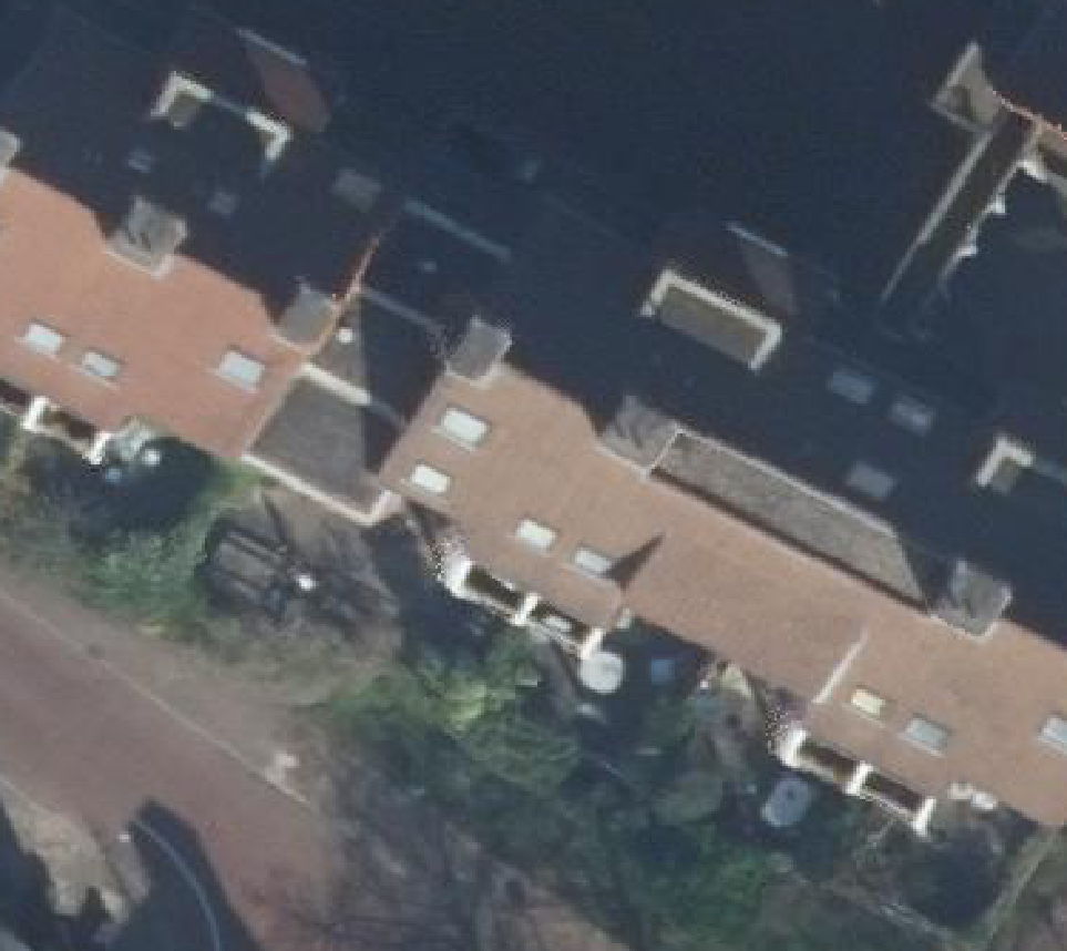 True ortho luchtfoto van Amersfoort met zicht op woning