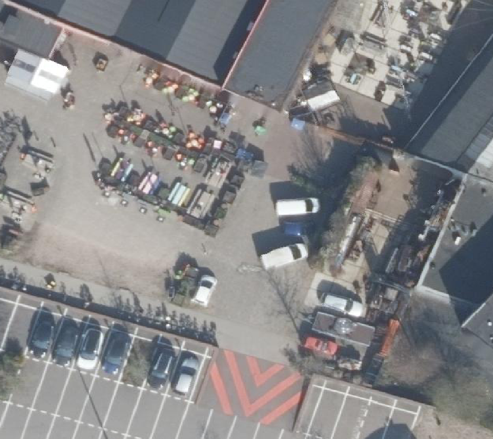 True ortho Luchtfoto op daksegment