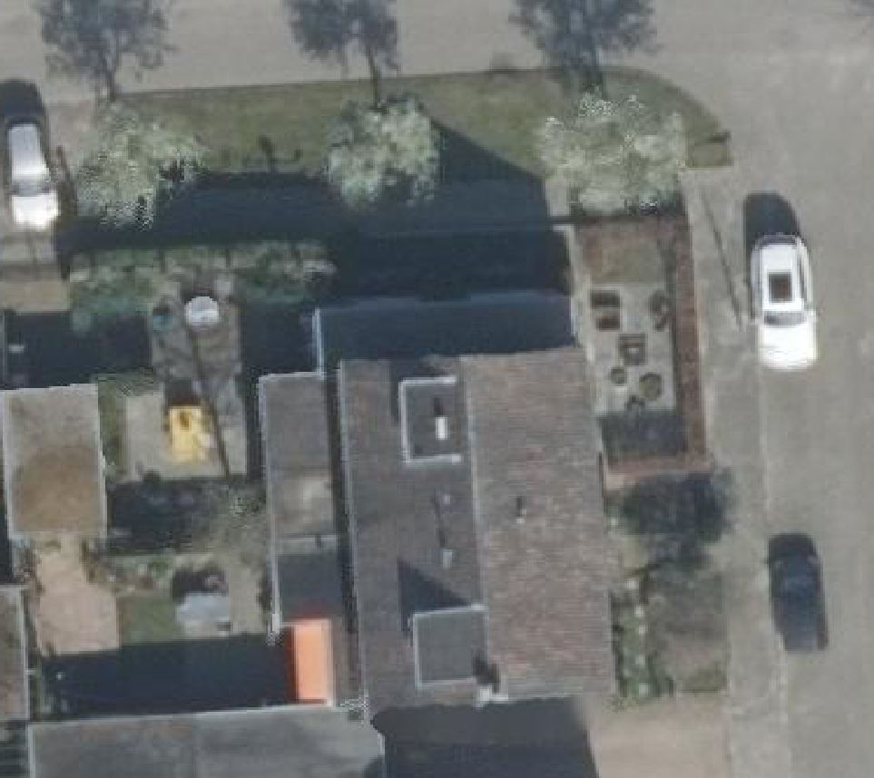 True ortho luchtfoto van Hoevelaken met zicht op woning