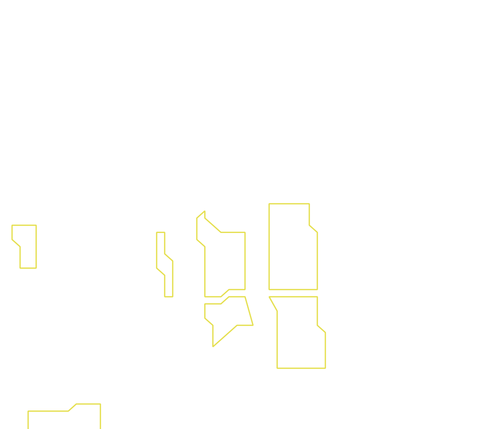 Daksegment ingezoomd met contourlijnen en structuurweergave