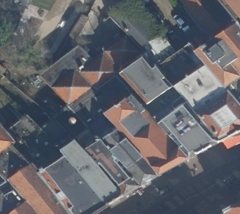 True ortho Luchtfoto op daksegment
