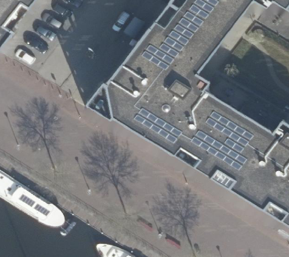 True ortho Luchtfoto op daksegment
