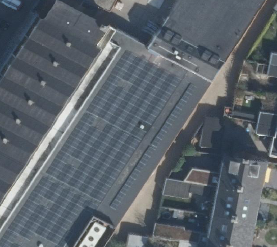 True ortho Luchtfoto op daksegment