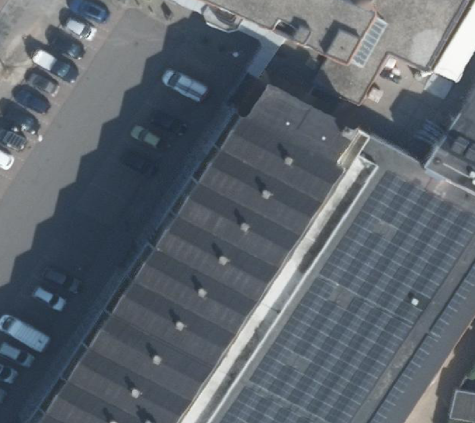 True ortho Luchtfoto op daksegment