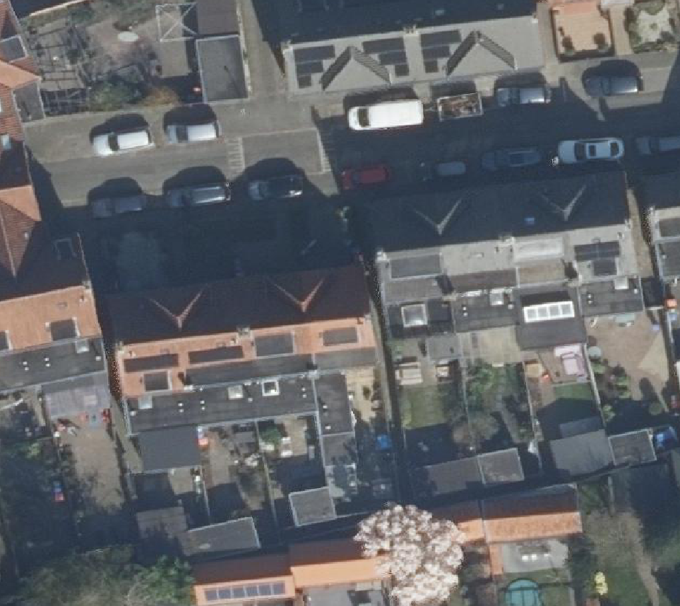True ortho Luchtfoto op daksegment