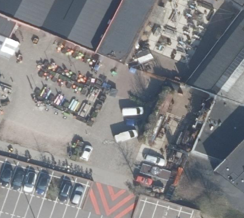 True ortho Luchtfoto op daksegment