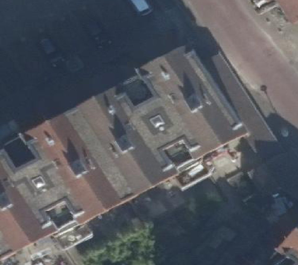 True ortho luchtfoto van Amersfoort met zicht op woning