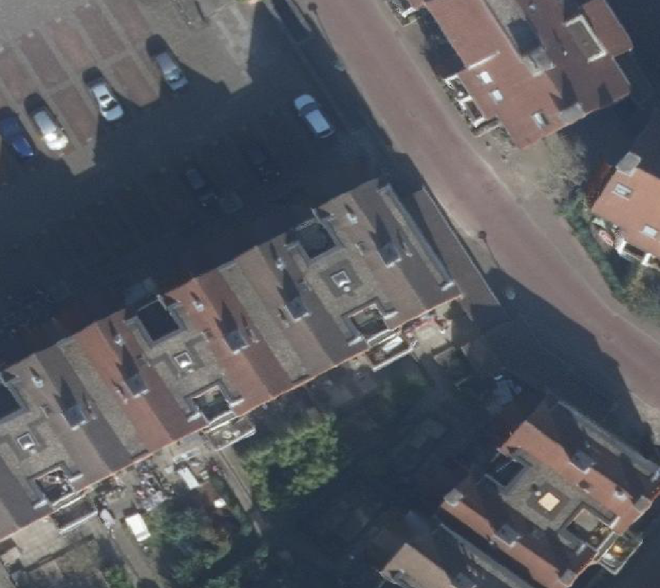 True ortho Luchtfoto op daksegment