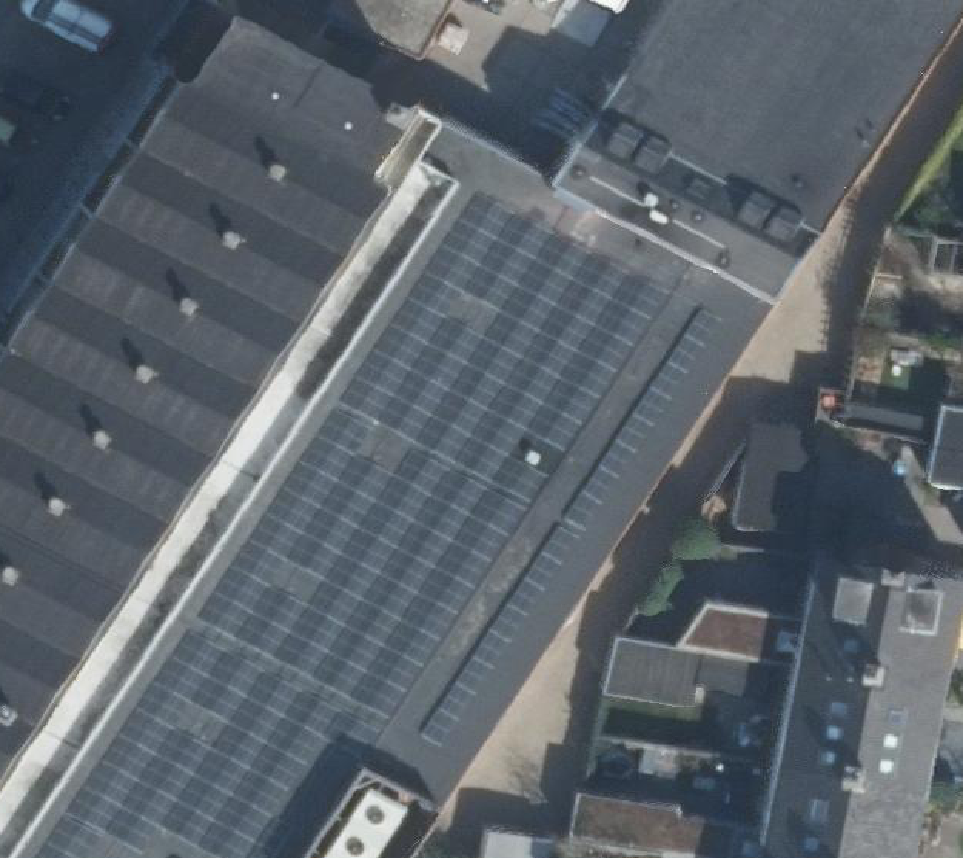True ortho Luchtfoto op daksegment