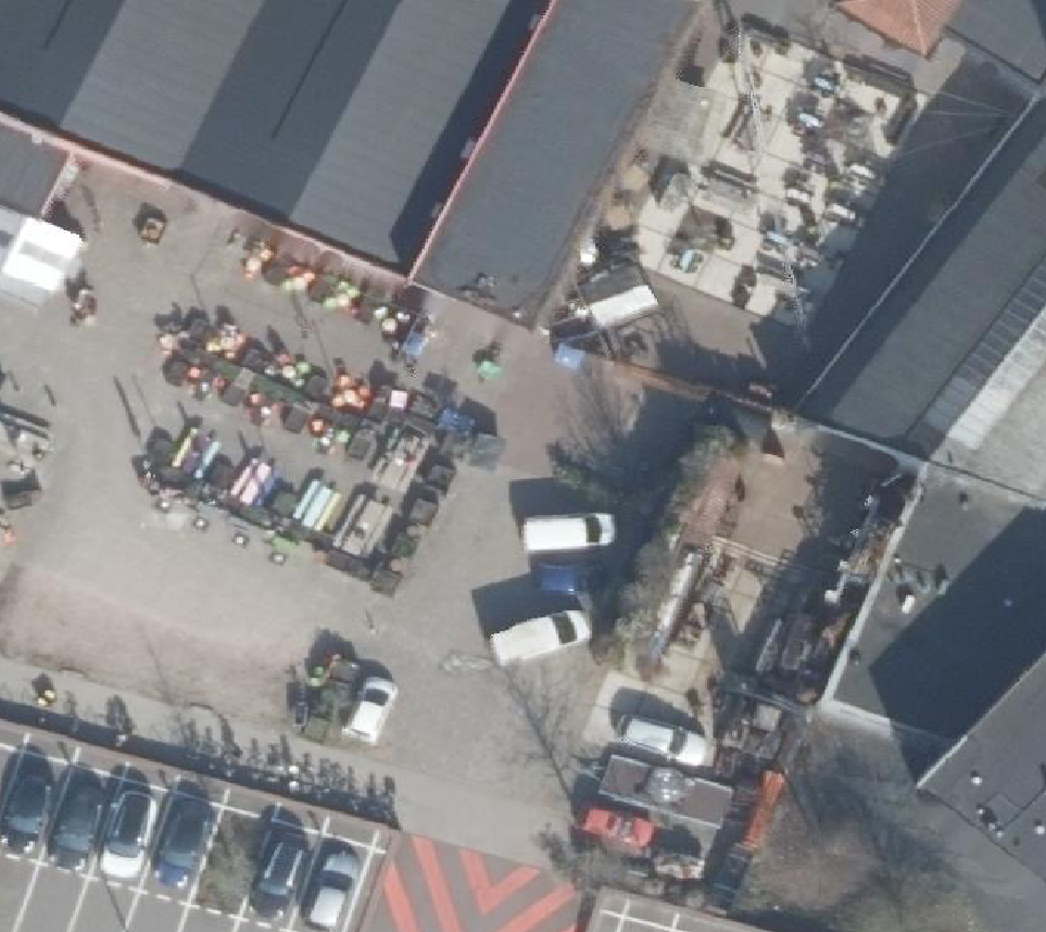 True ortho Luchtfoto op daksegment