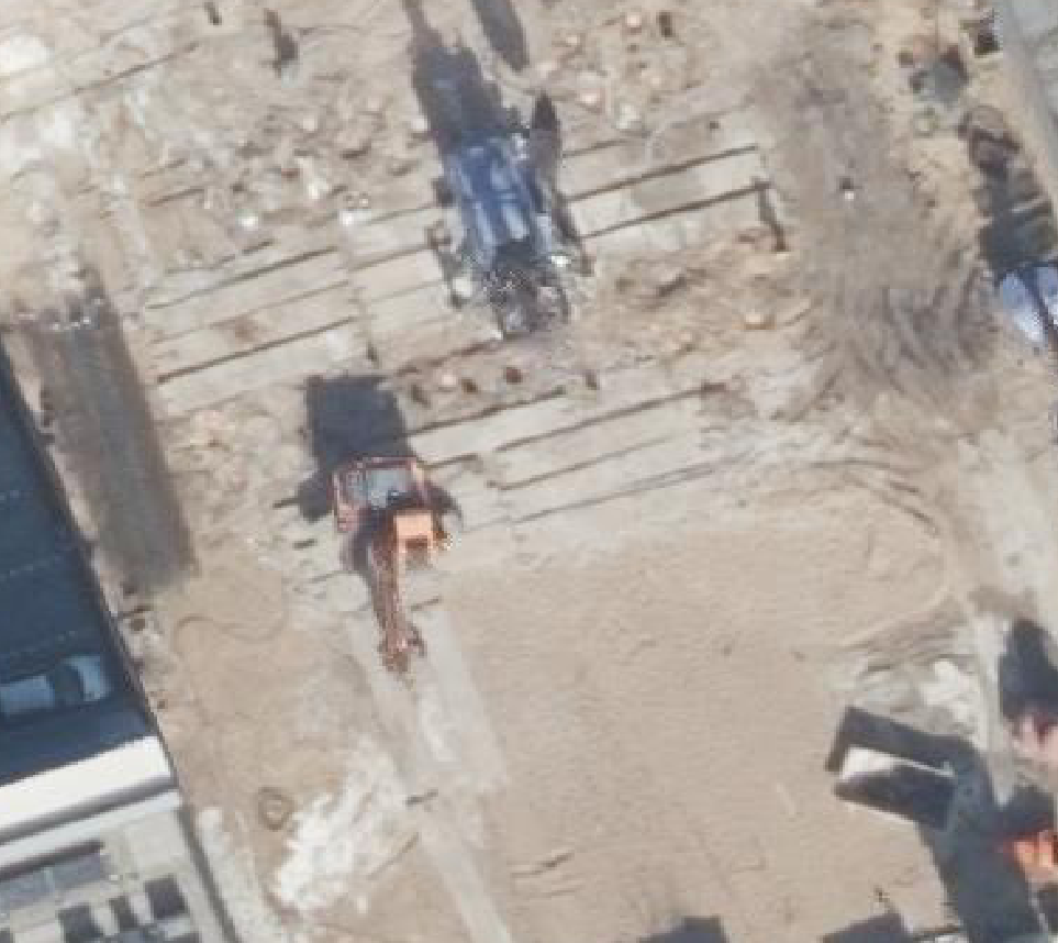 True ortho Luchtfoto op daksegment ingezoomd