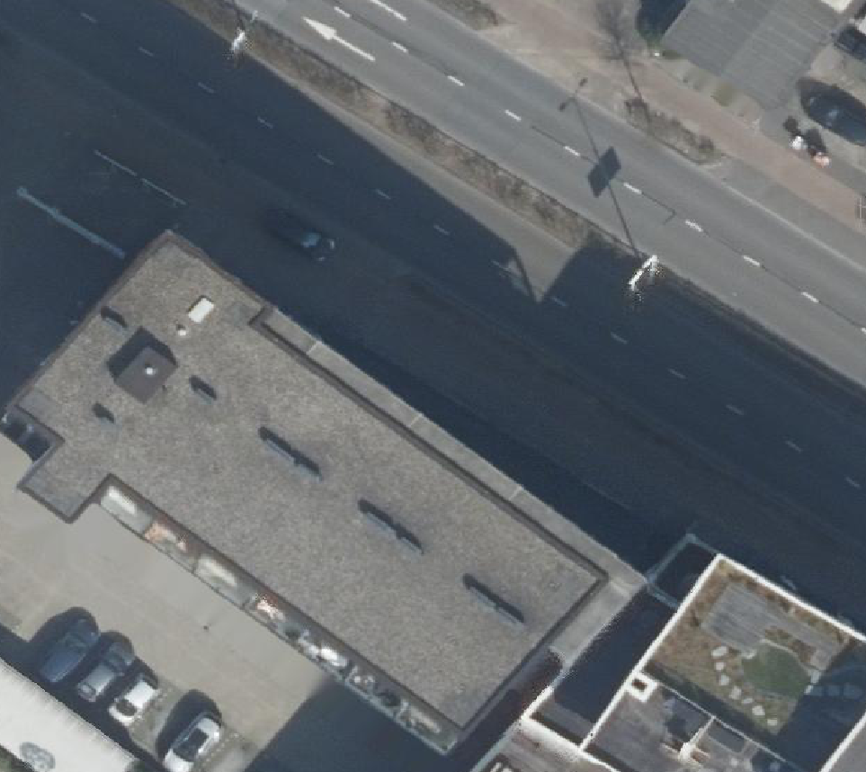 True ortho Luchtfoto op daksegment