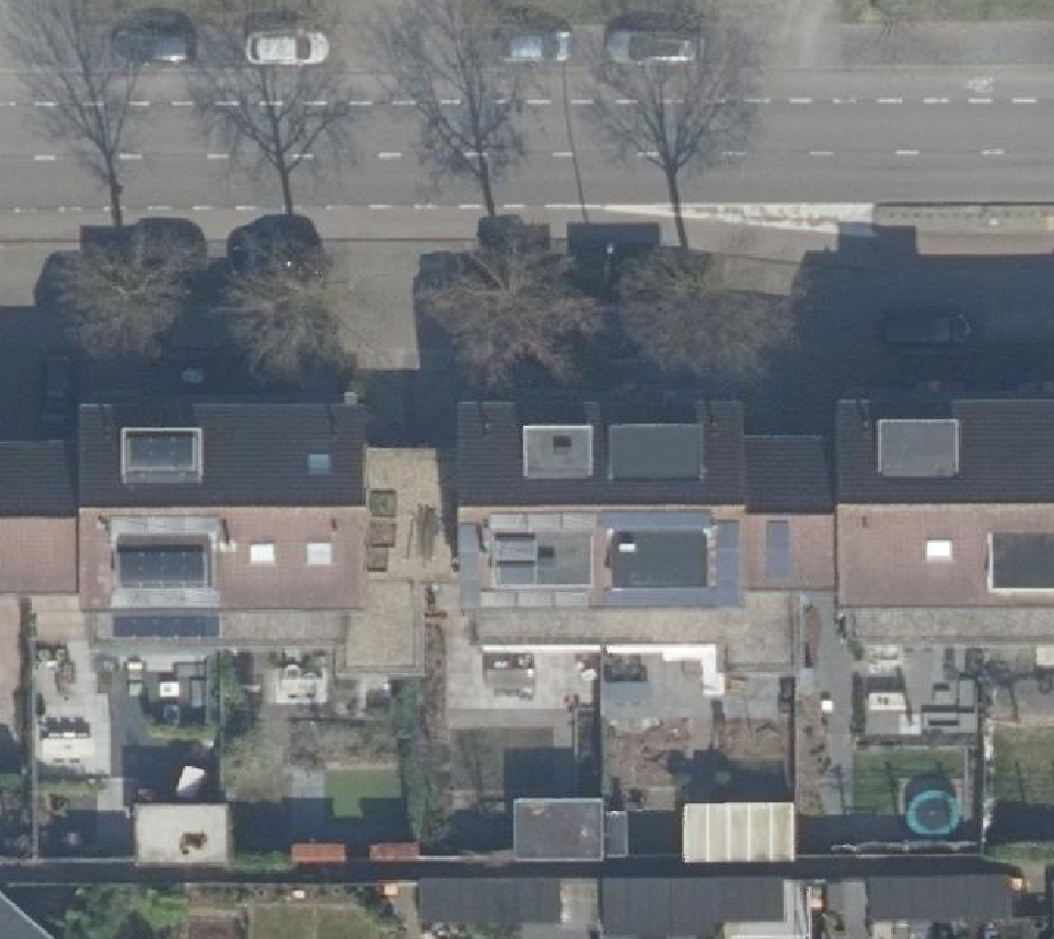 True ortho Luchtfoto op daksegment