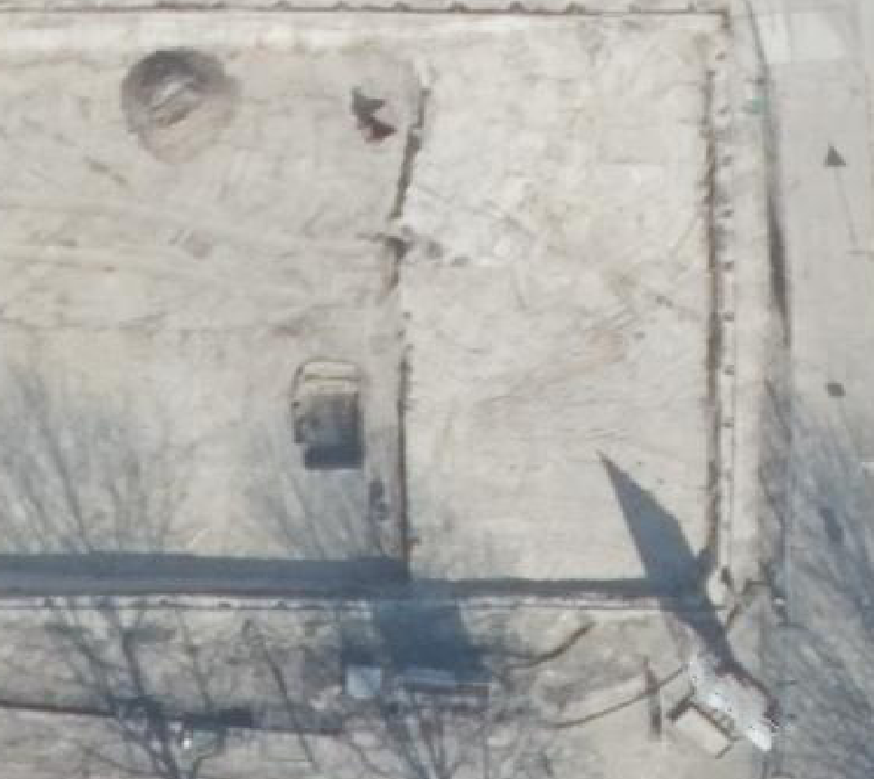 True ortho Luchtfoto op daksegment ingezoomd