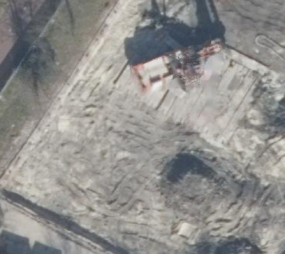True ortho Luchtfoto op daksegment ingezoomd