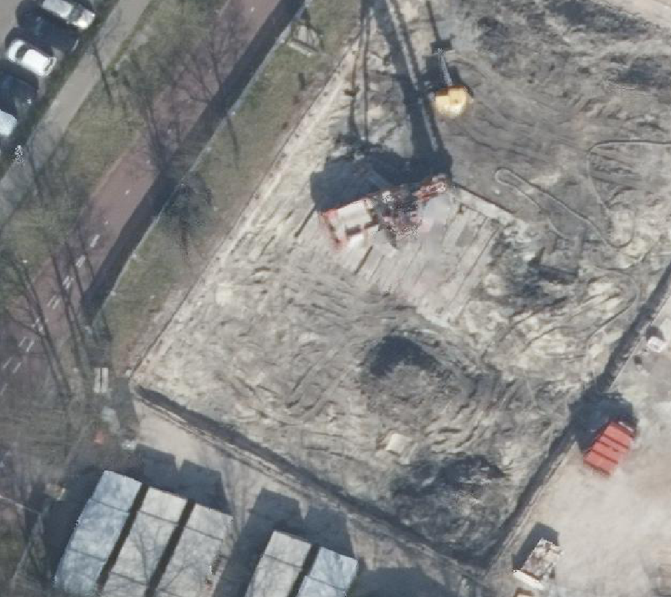 True ortho Luchtfoto op daksegment