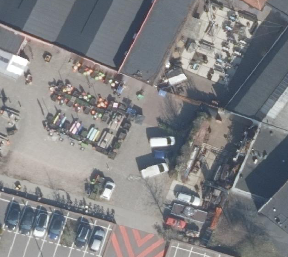 True ortho Luchtfoto op daksegment