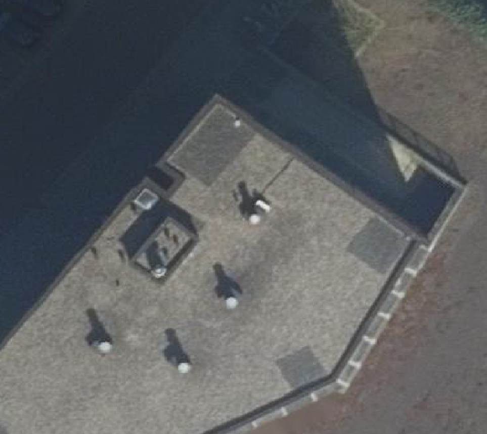True ortho Luchtfoto op daksegment ingezoomd