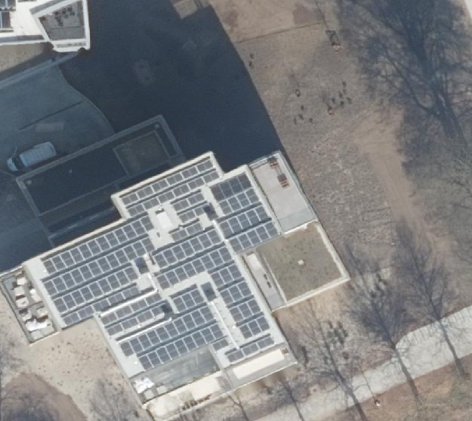 True ortho Luchtfoto op daksegment