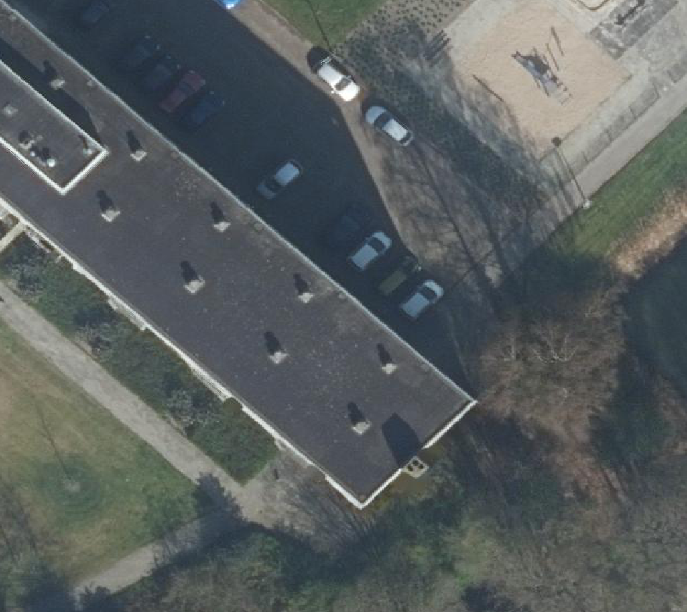 True ortho Luchtfoto op daksegment