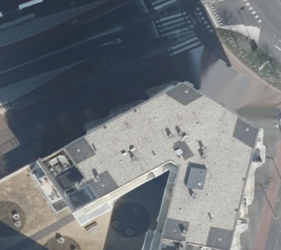 True ortho Luchtfoto op daksegment