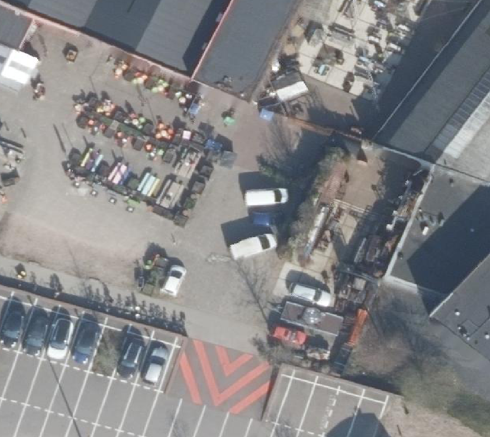 True ortho Luchtfoto op daksegment