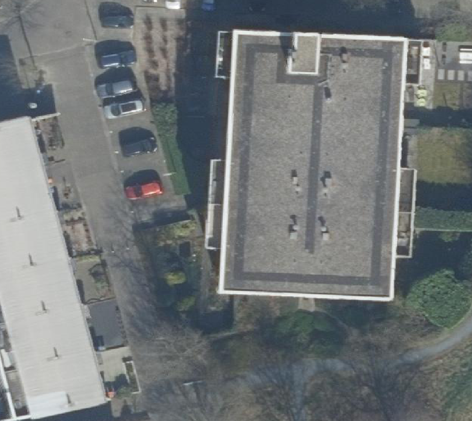 True ortho Luchtfoto op daksegment