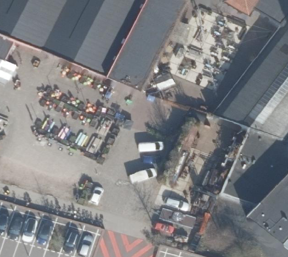 True ortho Luchtfoto op daksegment