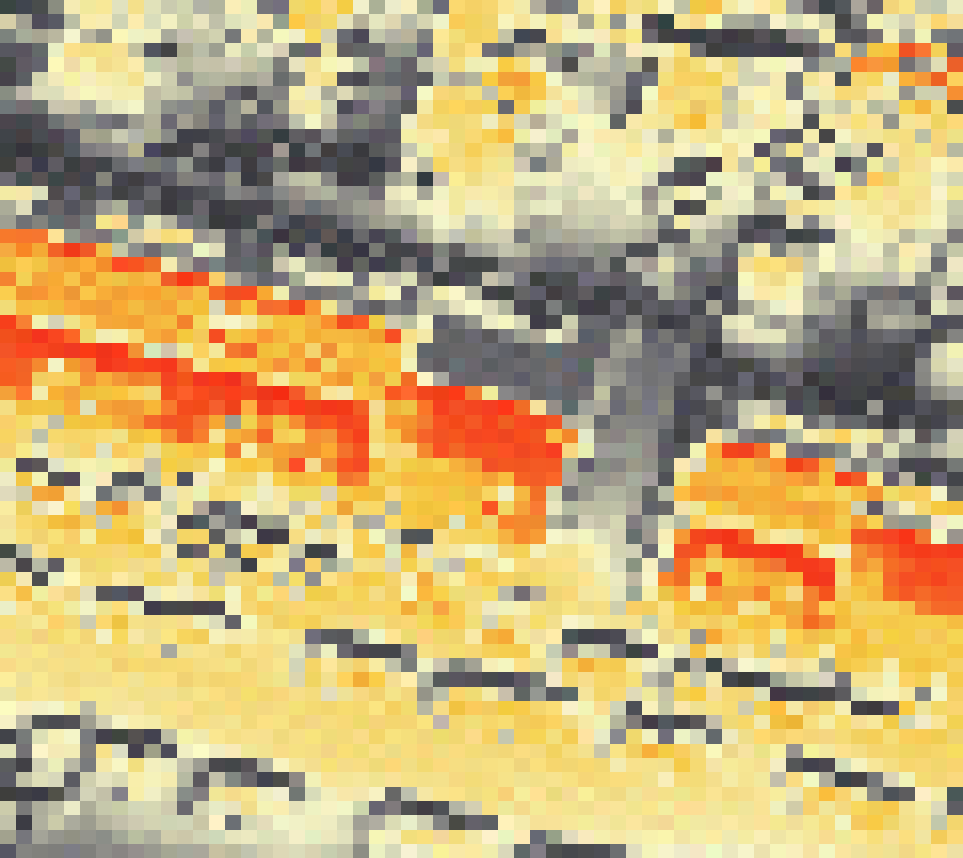 PV-irradiatie op daksegment ingezoomd met intensiteitsverdeling van zonlicht