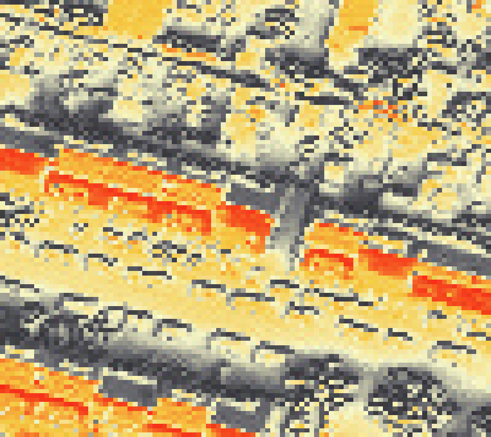 PV-irradiatie op daksegment met intensiteitsverdeling van zonlicht