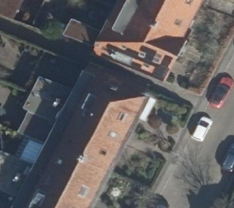 True ortho luchtfoto van Amersfoort met zicht op woning