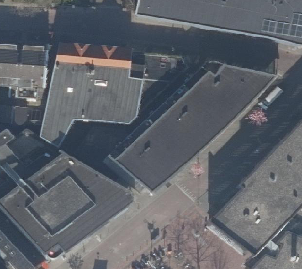 True ortho Luchtfoto op daksegment