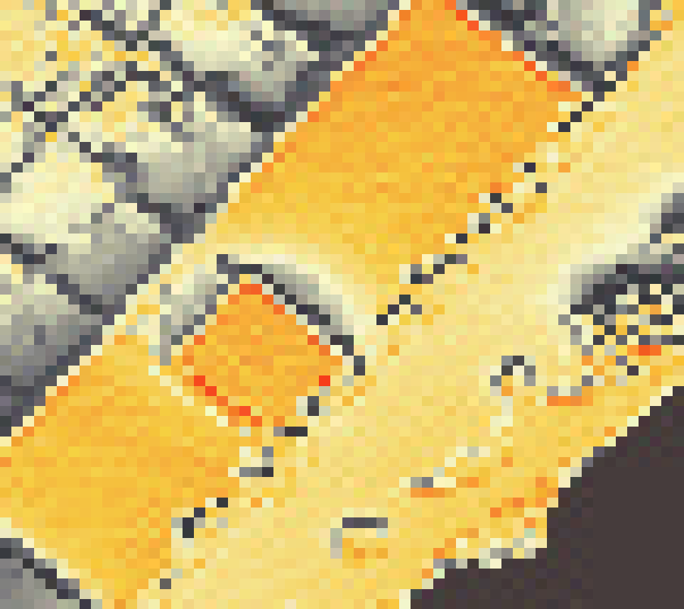 PV-irradiatie op daksegment ingezoomd met intensiteitsverdeling van zonlicht