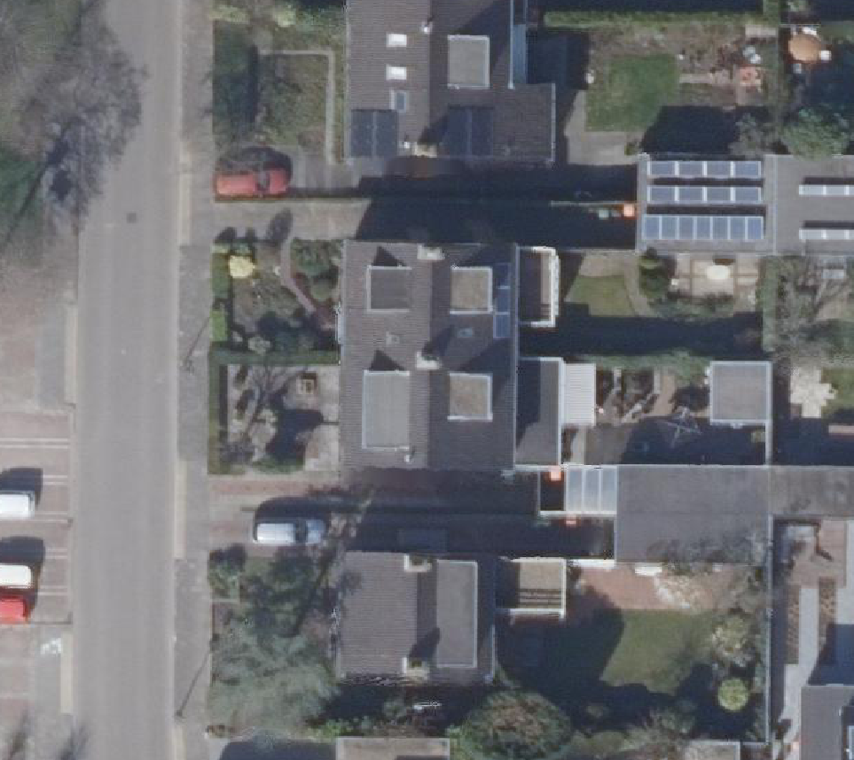 True ortho Luchtfoto op daksegment