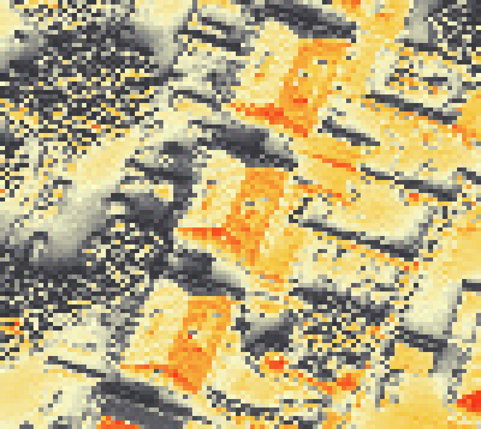 PV-irradiatie op daksegment met intensiteitsverdeling van zonlicht