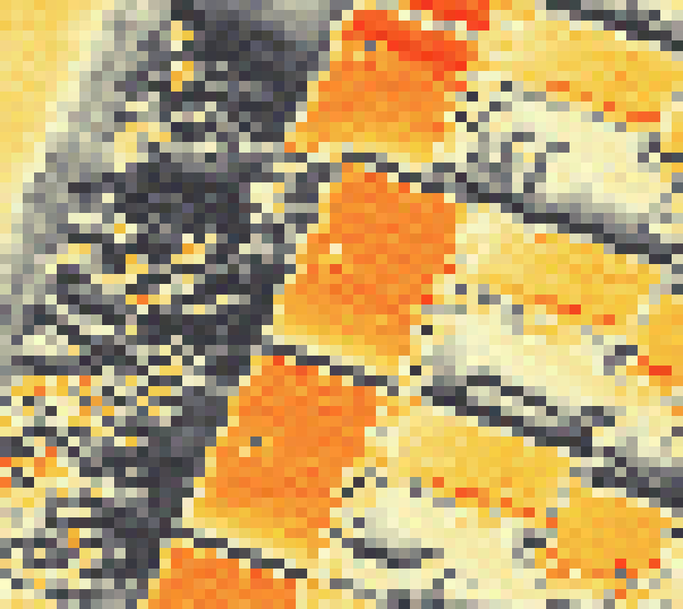 PV-irradiatie op daksegment ingezoomd met intensiteitsverdeling van zonlicht