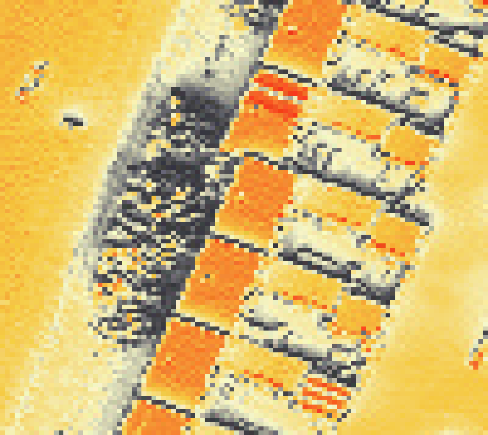 PV-irradiatie op daksegment met intensiteitsverdeling van zonlicht