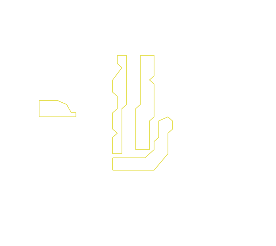 Daksegment ingezoomd met contourlijnen en structuurweergave