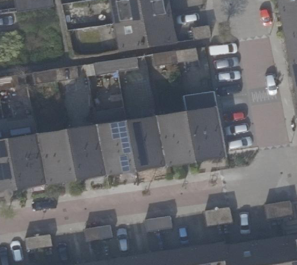 True ortho Luchtfoto op daksegment