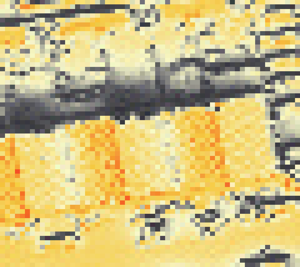 PV-irradiatie op daksegment ingezoomd met intensiteitsverdeling van zonlicht