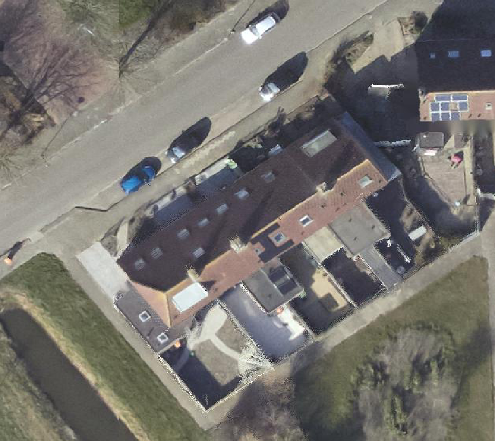 True ortho Luchtfoto op daksegment