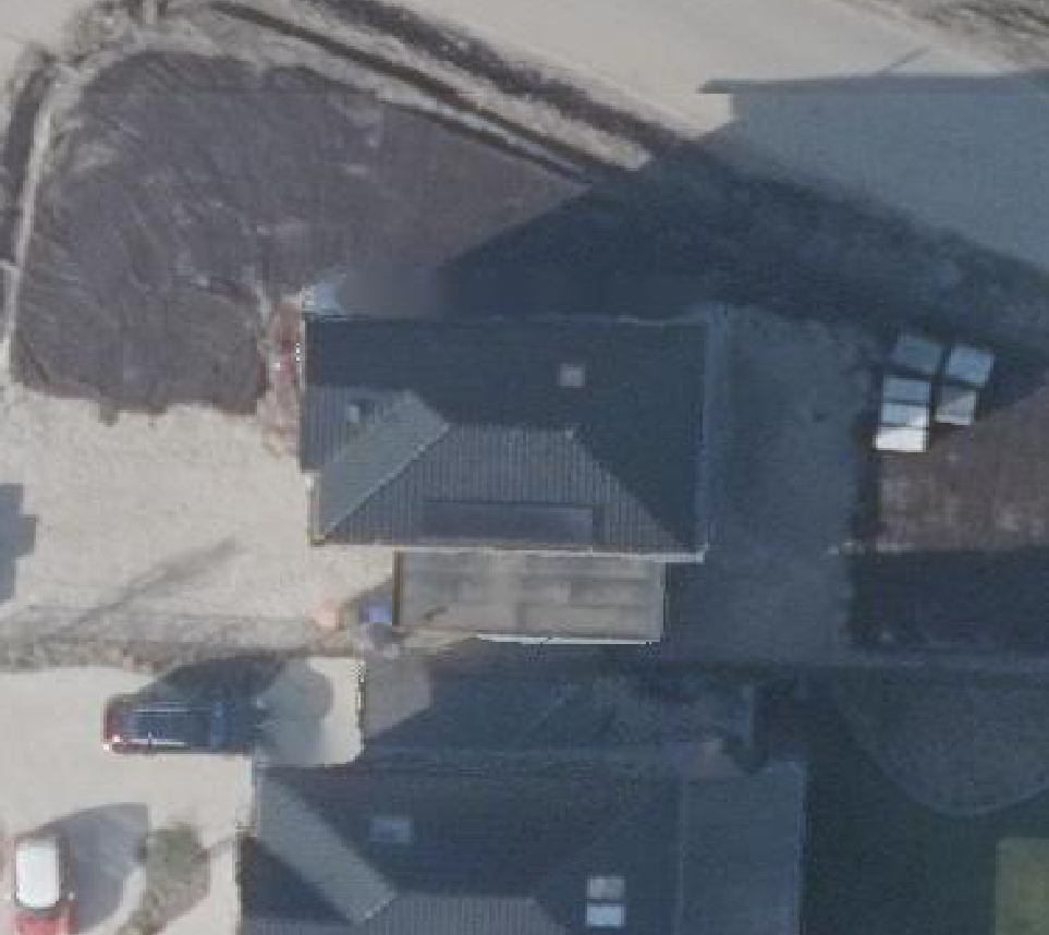 True ortho luchtfoto van Lelystad met zicht op woning