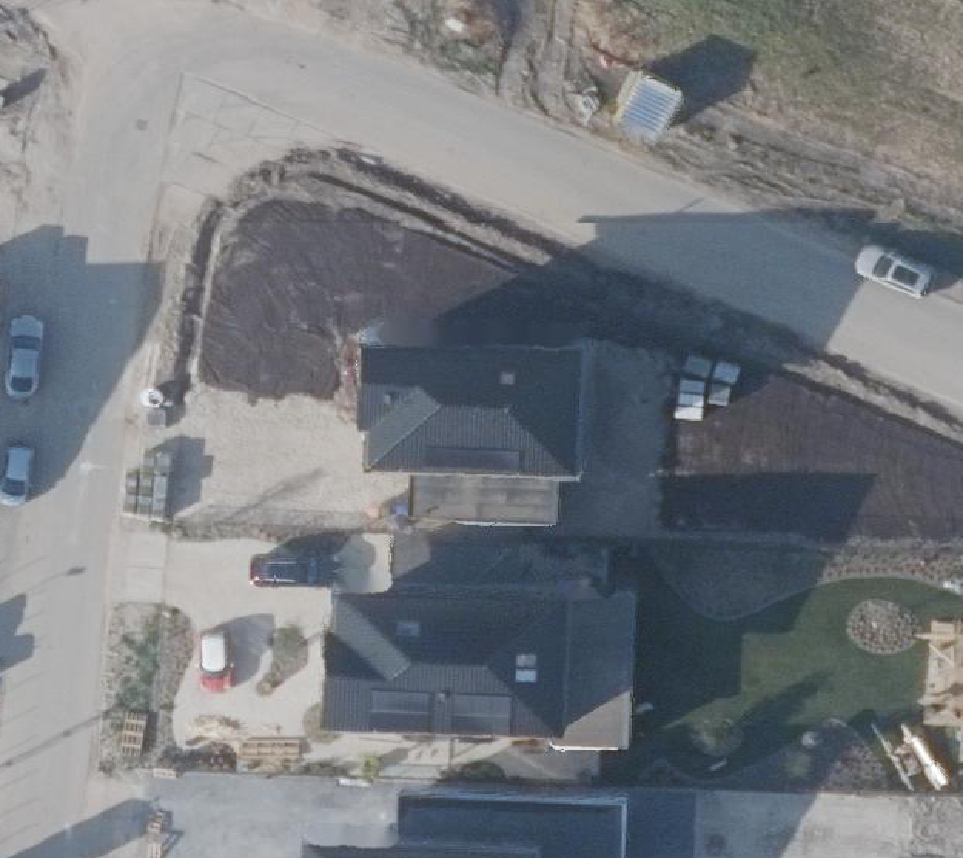 True ortho Luchtfoto op daksegment