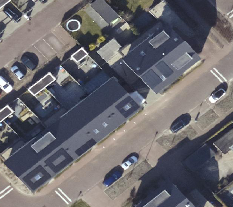 True ortho Luchtfoto op daksegment