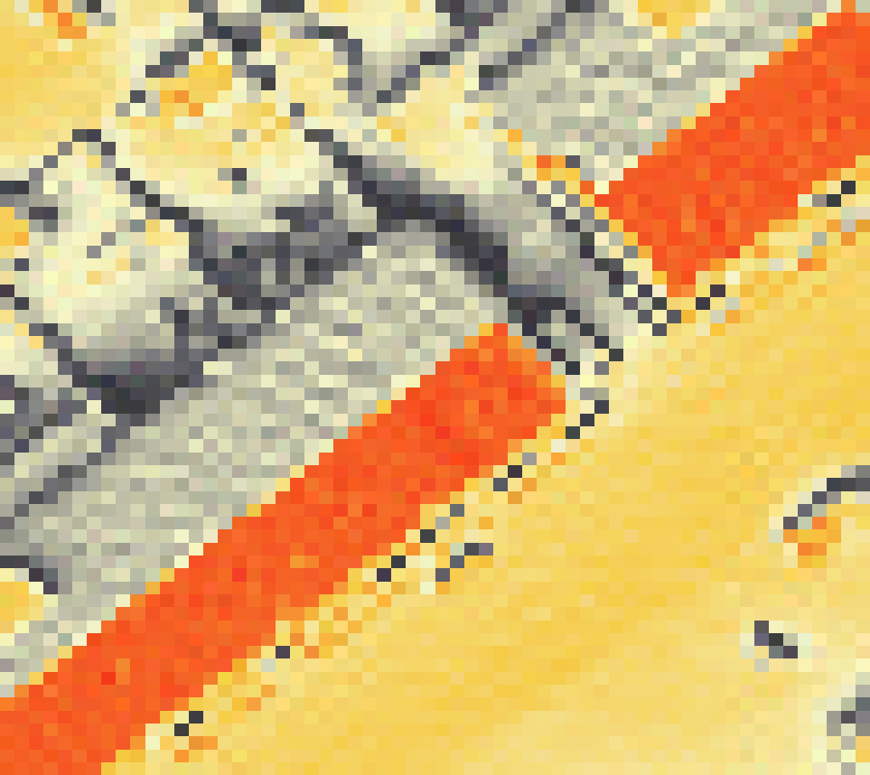 PV-irradiatie op daksegment ingezoomd met intensiteitsverdeling van zonlicht