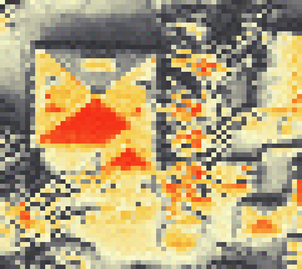 PV-irradiatie op daksegment ingezoomd met intensiteitsverdeling van zonlicht